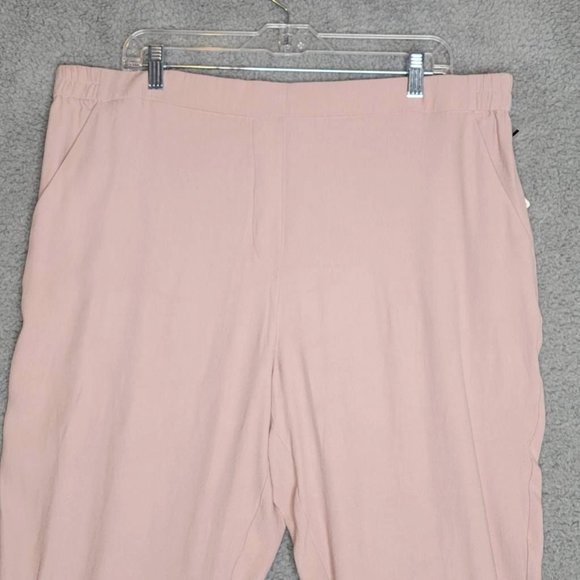 Halogen Womens Chino Pants Pink Elastic Waist Viscose 18 New - Picture 8 of 11